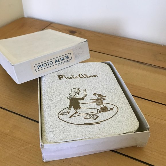 Small Photo Album Vintage Made in Japan Newspaper Clippings Teen Girl & Poodle - Picture 2 of 10